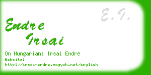 endre irsai business card